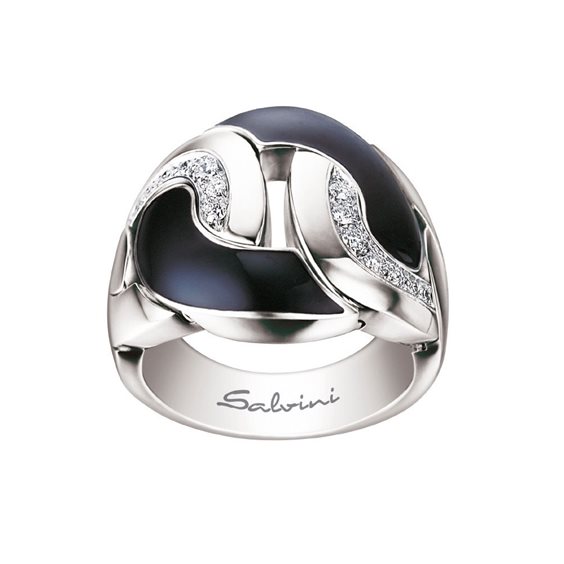Ring Salvini Woman Cruise in White Gold Onice 20024652 - 20024652